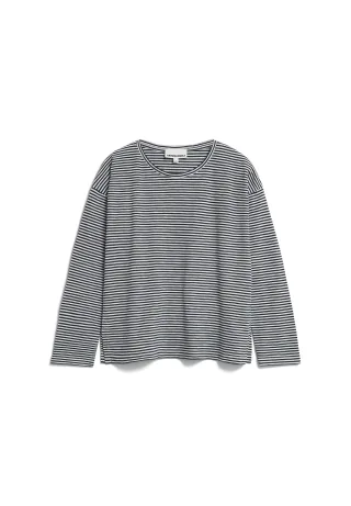 Armedangels - XIANAA STRIPE LONGSLEEVE black-oatmilk - Gr. - M
