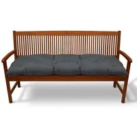 Beautissu Bankauflage Bankauflage Flair BK, ca.100x50x10cm, Graphitgrau, Sitzkissen für Gartenbank, Bankpolster Outdoor & Hollywoodschaukel