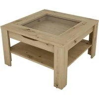 byLIVING Couchtisch RALPH, Artisan Eiche, Old Wood oder weiß, 1 Schubkasten, Glaseinlageplatte