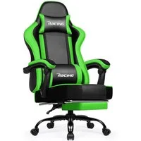 Hiazurm Gaming-Stuhl Gaming Stuhl Chair Gamer Sessel - Ergonomischer Gamer Stuhl (Tragkraft 150 Kg), Gamingstuhl mit Fußstütze Kopfstütze und Lordosenstütz PC Sessel