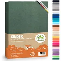 leevitex® Spannbettlaken Jersey aus 100% Baumwolle, für Kinder- & Standardmatratzen, Jersey, Gummizug: rundum, 100% Baumwolle, anschmiegsam & dehnbar, diverse Größen und Farben