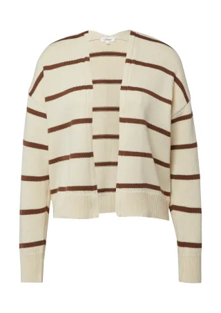 s.Oliver - Strickjacke beige/braun - Gr. - 36