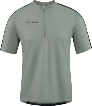 Cube ATX Trikot Half Zip CMPT Kurzarm grey S