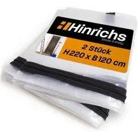 Hinrichs Schutzfolie Staubschutztür mit Reißverschluss, (2er Set, transparent), 220x120 cm große Bautür - Für Renovierung Umbau Sanierung