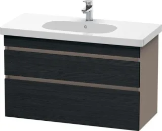 Duravit DuraStyle Waschtischunterbau wandhängend Eiche Schwarz & Basalt Matt 1000x453x610 mm - DS648 DS648501643