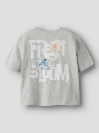 NAME IT - NKFDARMILLA SS RLX TOP light grey melange - Gr. - 164