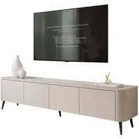 Lookway TV-Schrank CELESTE PUSH OPEN mit Beleuchtung auf Füßen (mit LED Beleuchtung) Breite: 200 cm
