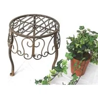 DanDiBo Blumenhocker Metall Braun Rund Blumenständer 140129 Beistelltisch Pflanzenständer