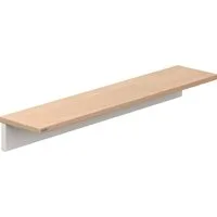 PAIDI Wandregal FIENE in Scandinavian Wood / Grau, Schweberegal, stabiles Hängeregal aus Holz, 20 Kg Tragkraft, Wandboard, 95cm Breite