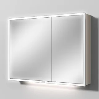 Sanipa Reflection Spiegelschrank MILO 100 mit LED-Beleuchtung, Kaschmir-Matt, AU0341U AU0341U