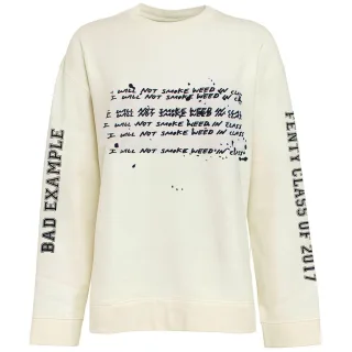 Puma x Rihanna Fenty Grafik Damen Pullover Off-White