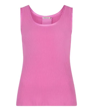 Esqualo - Rippen-Tanktop pink - Gr. - S