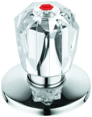 Grohe Oberteil 11545 3/4" f.UP-Vent. Brillant Griff Markierung rot chrom, 11545000 11545000