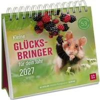 groh Verlag Tischkalender Postkartenkalender 2027: Kleine Glücksbringer für dein Jahr