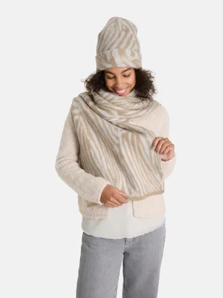 LIEBLINGSSTÜCK - Damen-Strickschal beige - Gr. - OS