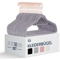 Blumtal Kleiderbügel Rutschfest - Samtoptik - Platzsparend, (50-tlg), Premium inkl. Krawattenhalter, 360° drehbar, Anti-Rutsch Bügel