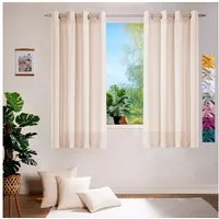 heimtexland Vorhang heimtexland ® Deko Vorhang Baumwolle Dekoschal Blickdicht Einfarbig (1 St), Ösen, blickdicht, Baumwoll-Gemisch, blickdicht