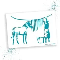 LaserCad Motivschablone BANKSY Streetart für Graffiti, Airbrush, Deko