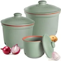 RÖMERTOPF Römertopf Frische-Topf 3er Set, Grün, (Set), aus Naturton