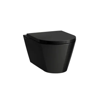 LAUFEN Wand-Tiefspül-WC Kartell 545x370, spülrandlos, schwarz glänzend, H8203370200001 H8203370200001