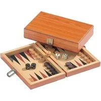 Philos Spiel, Backgammon - Reisespiel - Kassette - Zefs - Holz - mini