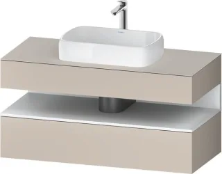 Duravit Qatego Konsolenwaschtischunterbau wandhängend Taupe Matt 1200x550x600 mm - QA4732018910010 QA4732018910010