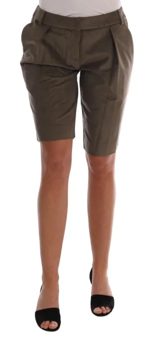 Ermanno Scervino Braune Samt-Bermuda-Shorts