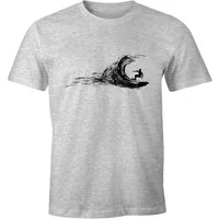 Neverless Print-Shirt Herren T-Shirt Surfer surfing surfen Surfboard Wave Welle mit Print