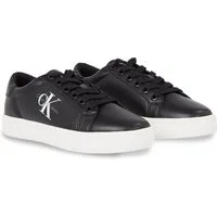 Calvin Klein Jeans CLASSIC CUPSOLE LACEUP LTH WN Sneaker mit seitlichem Logoschriftzug, Freizeitschuh, Halbschuh, Schnürschuh
