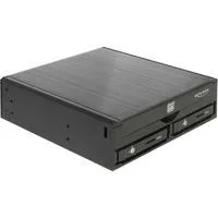 5.25" Wechselrahmen für 1 x 5.25" Slim Laufwerk + 2 x 2.5" SATA HDD / SSD, Einbaurahmen schwarz