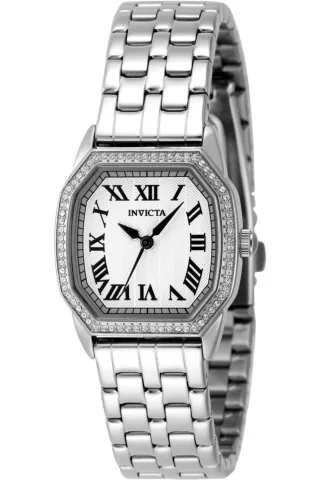 Invicta Wildflower 48998 Damen Uhr - Quartz Bewegung - Edelstahl mit silbernem Zifferblatt - 27 mm
