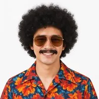 TK Gruppe Kostüm Afro Perücke – Voluminöse Lockenperücke für Fasching, Karneval