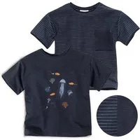 People Wear Organic Kurzarmshirt im Doppelpack, aus Bio Baumwolle