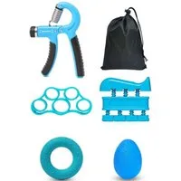 Sport-Knight® Handmuskeltrainer Handtrainer Set 5-tlg. mit Grifftrainer, Fingertrainer & Ball