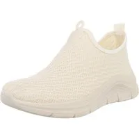 Ital-Design Damen Low-Top Freizeit Slipper (88851298) Keilabsatz/Wedge Sneakers Low in Beige