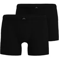 GÖTZBURG Boxershorts GÖTZBURG Herren Long-Pants schwarz uni 2er Pack (2-St)