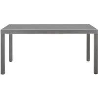 Dehner Gartentisch Ausziehtisch Chicago Dark, 160 / 210 x 90 x 75 cm, hellgrau, praktischer Ausziehtisch mit Alugestell und kratzfester Stein Platte