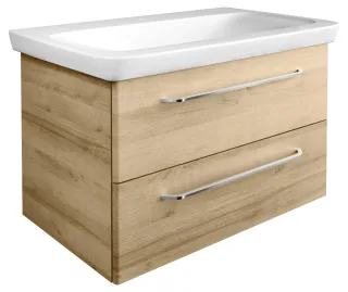 Fackelmann MILANO Waschtischunterschrank 80x49,5x48 AsEi,2 Schub, 84202 84202