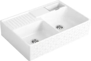 Villeroy & Boch Spülstein 895x630mm Ablgarn. Spülbecken m.tig aus Keramik Mosaique, 632391M1 632391M1