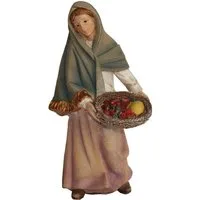 FADEDA Krippenfigur FADEDA Magd mit Obstkorb, Höhe in cm: 9