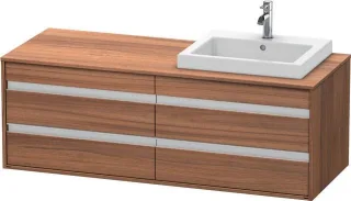 Duravit Ketho Konsolenwaschtischunterbau wandhängend Nussbaum Matt 1400x550x496 mm - KT6757R7979 KT6757R7979