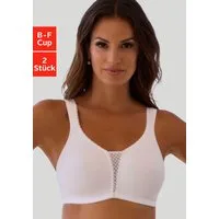 Nuance by Lascana Entlastungs-BH (Packung, 2 Stück) ohne Bügel aus weicher Baumwolle – ideal für große Größen, bequemer BH
