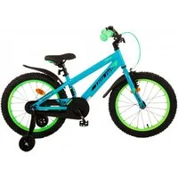 Volare Kinderfahrrad Volare Rocky - Jungen - 18 Zoll - Grün, Geschlossener Kettenschutz, Handbremse und Rücktrittbremse