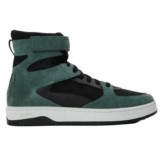 Hugo - "Kilian Hito Ltmx" Sneaker für Herren, Wildleder (Schwarz/Petrol)