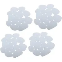 MSV Wanneneinlage KIESELSTEIN, B: 13 cm, L: 12.2 cm, Packung, 4-tlg., Anti-Rutsch-Pads für Dusche und Badewanne, 4-er Set, PVC, attraktive Kieselstein-Optik, 12,2 x 13 cm, in vielen bunten Farben erhältlich
