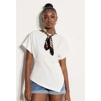 Apricot T-Shirt Jersey-T-Shirt mit asymmetrischem Saum
