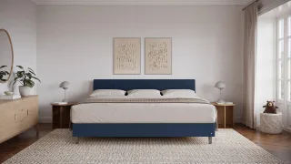 BRUNO Familienbett 240x200cm in Blau | XXL Boxspringbett Premium | mehrfach ausgezeichnet in Design & Qualität