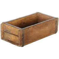 Casa Moro Aufbewahrungsbox Vintage Ziegelform Balu aus Altholz, Alte Backsteinform, Holzbox, Ziegelform aus aufbereitetes Altholz, Deko Kiste