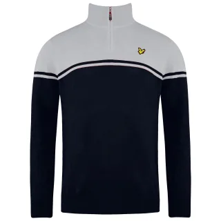 Lyle & Scott Croft Golf Mens Navy/grauer Pullover