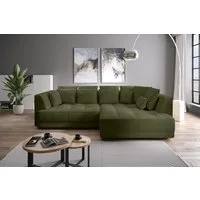 WERK2 Ecksofa Tiga, Komfortsofa mit elekt. Auszugsfunktion, bequem, L-Form, Pure Wohlfühlgarantie: Ausziehbare Sitztiefe, XXL-Ottomane & Kissen.